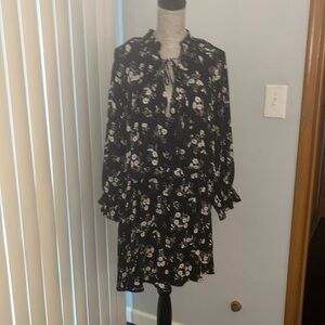 Ever After Black Flolal Dress Size XL.  New with Tags.